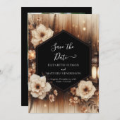 Elegante Natuur rustieke bruiloft Save The Date (Voorkant / Achterkant)