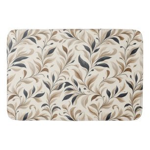 Elegante Natuurlijke Bladpatroon Douche Decor Badmat