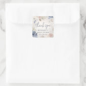 Elegante Nautilus Bruiloft Bridal Shower Bedankje Vierkante Sticker (Tas)