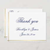 Elegante nautische bruiloft dank u Briefkaarten (Voorkant / Achterkant)