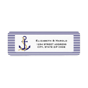 Elegante nautische bruiloft etiket