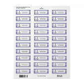 Elegante nautische bruiloft etiket (Full Sheet)