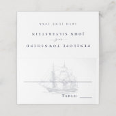 Elegante  nautische schip witte bruiloft (Buitenkant ongevouwen)