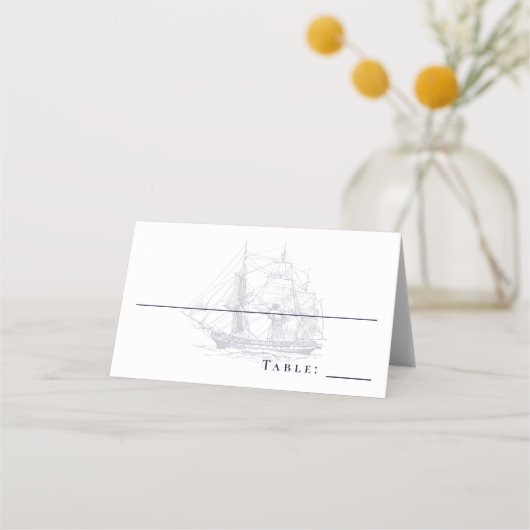 Elegante  nautische schip witte bruiloft (Voorkant)