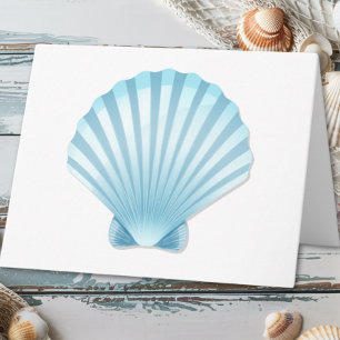 Elegante nautische Shell Blue Beach bruiloft bedan Kaart