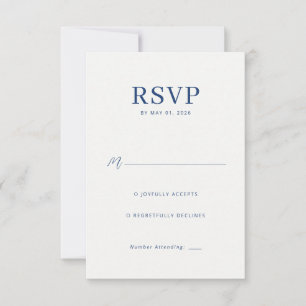 Elegante Navy-antwoordkaart RSVP Kaartje
