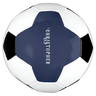 Elegante Navy Blauwe Aangepaste Naam Voetbal