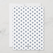 Elegante Navy Blauwe Gelukkig Hanukkah-foto Feestdagenkaart (Achterkant)