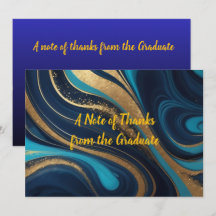 Elegante Navy Blauwe Gouden Afstuderen 2026