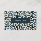 Elegante Navy Blue Abstract Modern Klantenkaartje (Voorkant)