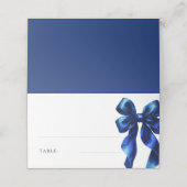 Elegante Navy Blue Bow Vrijgezellenfeest Tafel (Buitenkant ongevouwen)
