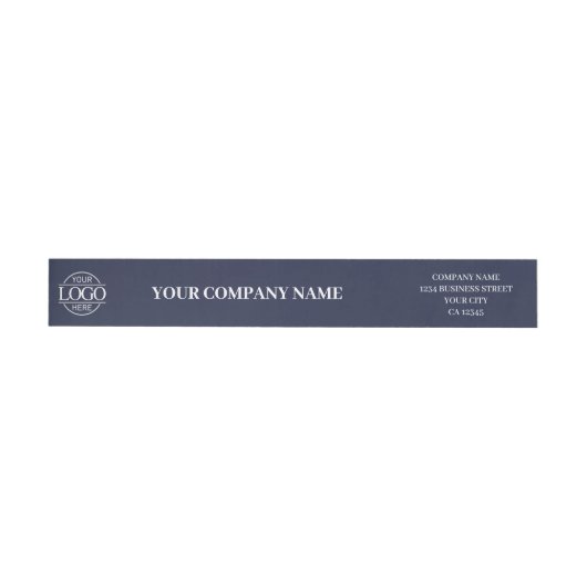 Elegante Navy Blue Custom Business Logo Branded (Individueel)