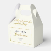 Elegante Navy Blue & Goud Afstudeer Gable