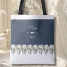 Elegante Navy Blue Orchide Bruid Wordt Getrouwd Tr