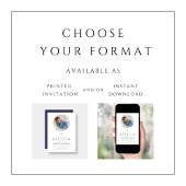 Elegante Navy Blue Script Boy Fotodoop Kaart