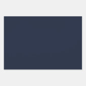 Elegante Navy Blue Snowflake Kerstmis Inpakpapier Vel (Voorkant 2)