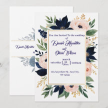 Elegante Navy & Blush bruiloft