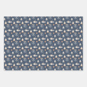 Elegante Navy Christmas Wrapping Paper Set (Voorkant)