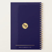 Elegante Navy & Gold Custom Business Logo 2025 Planner (Achterkant)