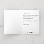 Elegante Navy Gold Foil Hartelijke dank u kaart (Binnenlaag)