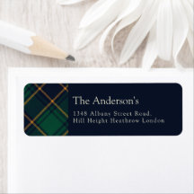 Elegante Navy Groen Preppy Plaid Kerstmis