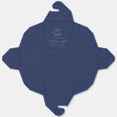 Elegante Navy repetitie diner bruiloft Bedankdoosjes (Ongevouwen)