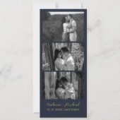 Elegante Navy Trouwfoto booth strook frame  Save The Date (Voorkant)