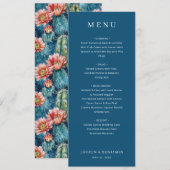 Elegante Navy typografisch menu (Voorkant / Achterkant)