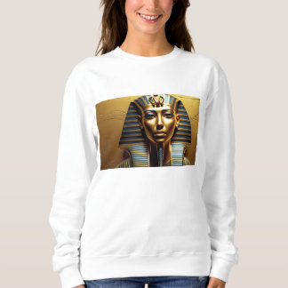 Elegante Nefertiti Farao Lijn Kunst – Egyptische V Trui