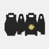 Elegante neon goud Black retro Sweet 16th Birthday Bedankdoosjes (Uitgevouwen)