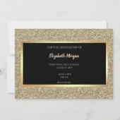 Elegante Nep Gouden Glitter Afstudeer Save The Dat Save The Date (Achterkant)