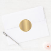 Elegante nep gouden metalen uitstraling lege sjabl ronde sticker (Envelop)