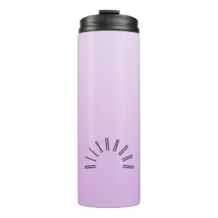 Elegante Neutral Gradient Lavender Custom Name Thermosbeker