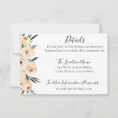 Elegante Neutrale Bloemen Arrangement Bruiloft Det Kaart (Voorkant)