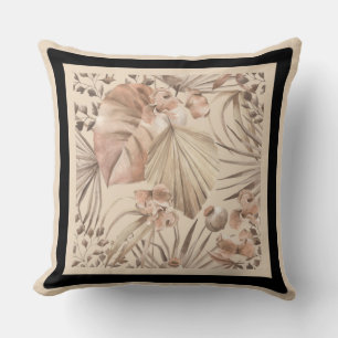 Elegante Neutrale Botanische Kunst Print Kussen