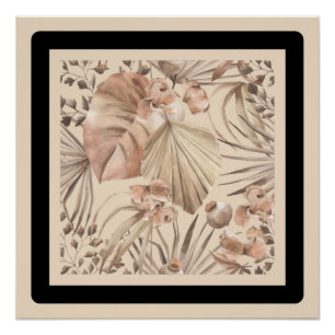 Elegante neutrale botanische kunstprint perfect poster