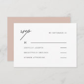 Elegante Neutrale Bruiloft RSVP (Voorkant / Achterkant)