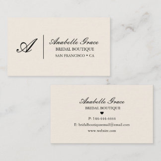 Elegante Neutrale Script Bruidszakelijke Kaart Visitekaartje