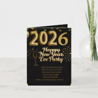 Elegante Nieuwjaarsfeest Uitnodigingskaart Feestdagen Kaart