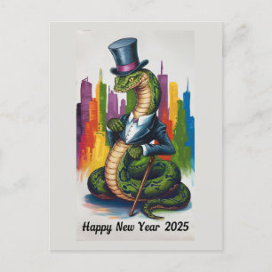 Elegante Nieuwjaarskaart 2025 voor Zakelijk Beroep Feestdagenkaart