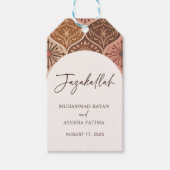 Elegante Nikkah islamitische bruiloft Bedankt Favo Cadeaulabel (Voorkant)