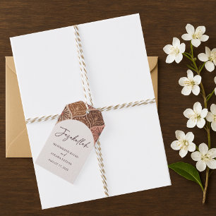 Elegante Nikkah islamitische bruiloft Bedankt Favo Cadeaulabel