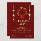 Élégante Noël Fête Invitations (Devant / Derrière)