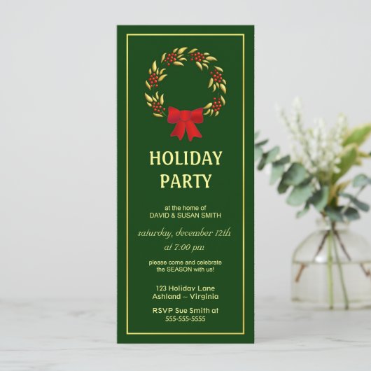 Élégante Noël Fête Invitations (Debout devant)