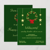 Élégante Noël Fête Invitations (Devant / Derrière)