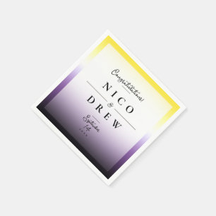 Elegante Nonbinary Pride Bruiloft Servet