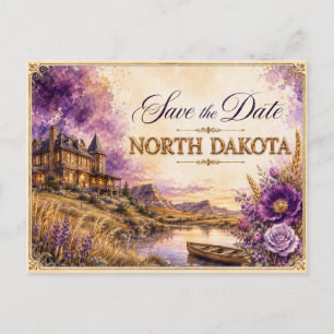 Elegante Noord-Dakota Save the Date Trouwuitnodigi Briefkaart