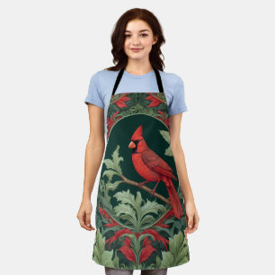 Elegante noordelijke kardinaal William Morris geïn Schort
