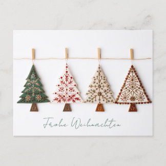 Elegante Nordic Style Weihnachtsbäume Briefkaart