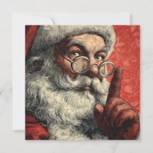 Elegante Nostalgische Niet-Foto Lieve Kerstman